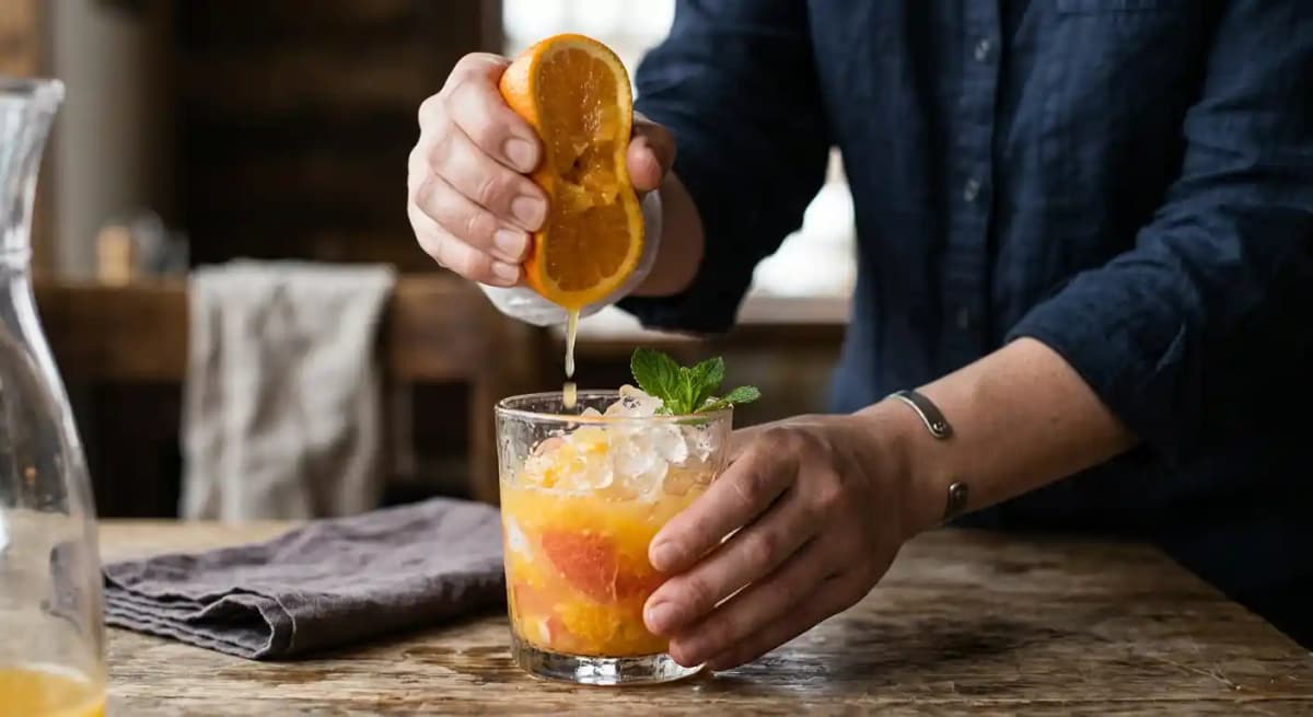 Fresh Orange and Grapefruit Juices