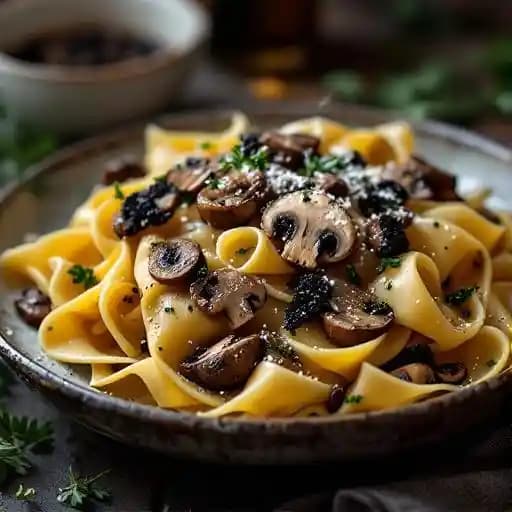 Pappardelle Funghi e Tartufo Nero