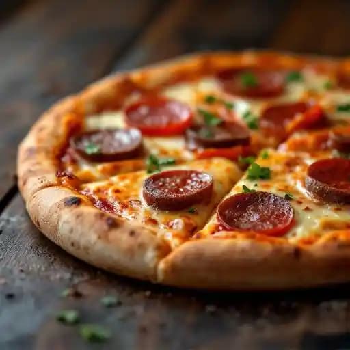 SLICE SAUSAGE & PEPPERONI PIZZA