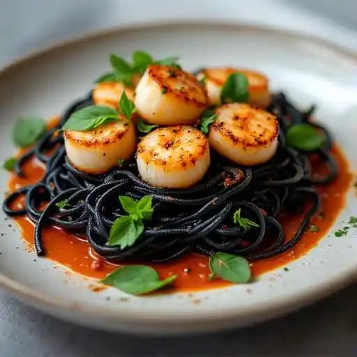 Linguine Nere con Capesante
