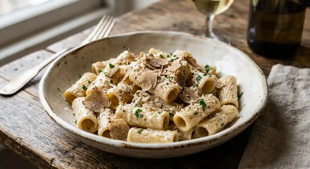 RIGATONI À LA TRUFFLE BLANCHE*