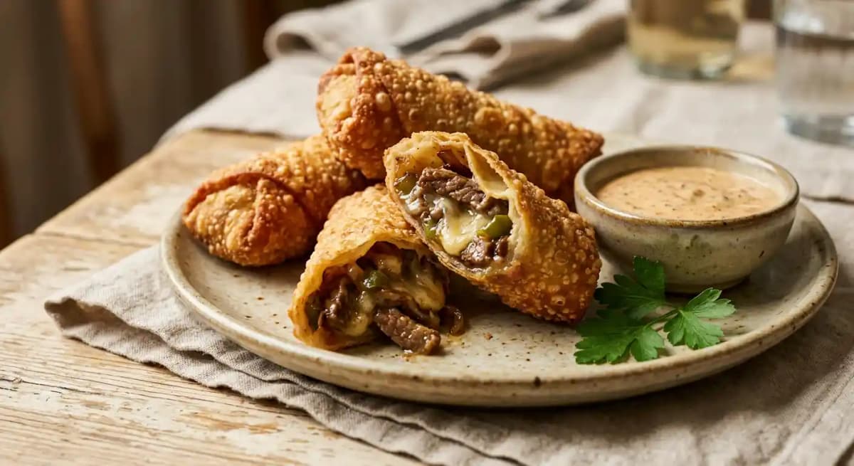 PHILLY CHEESESTEAK EGG ROLLS