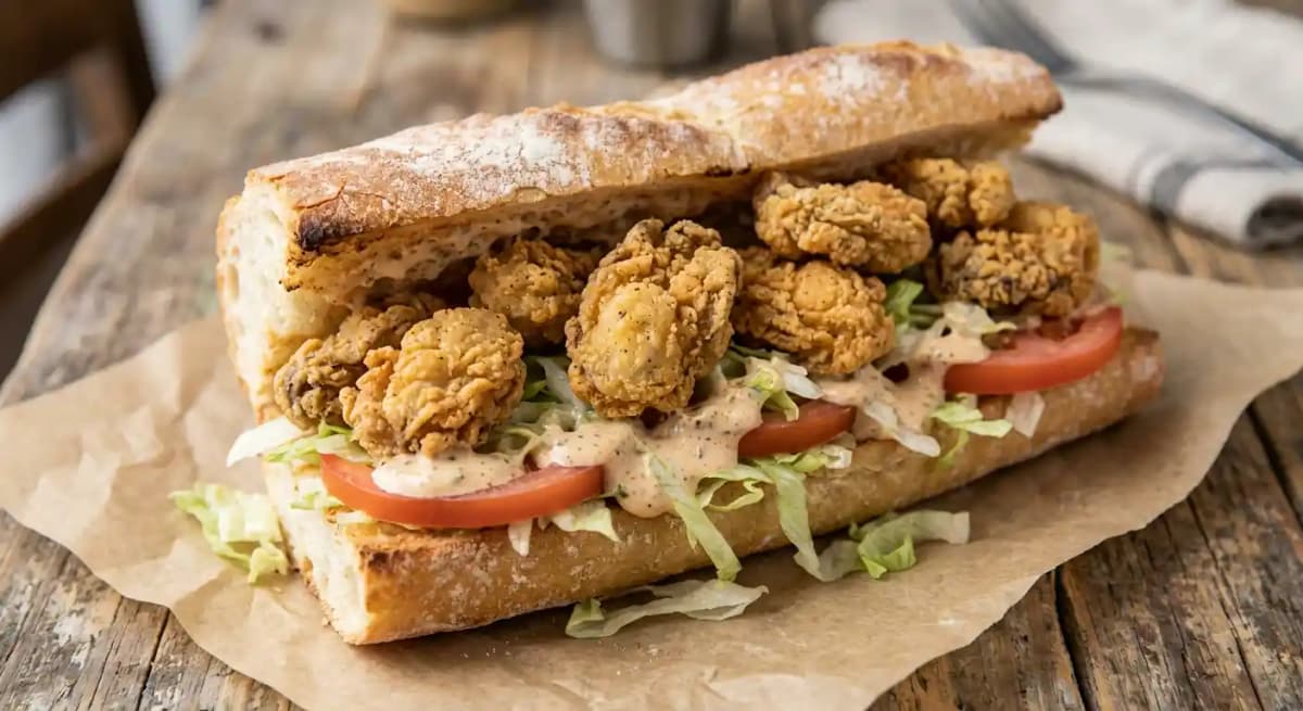 Fried Oysters Po'boy