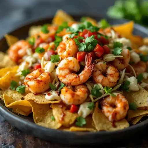 Half Moon Shrimp Nachos