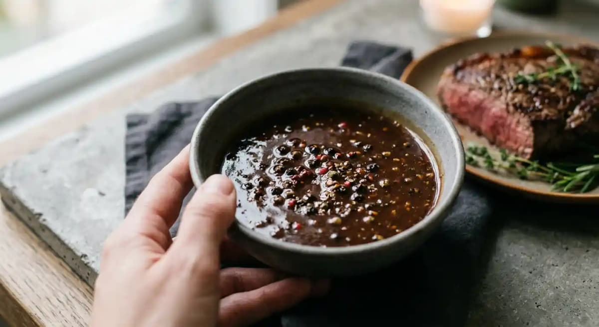 peppercorn demi-glace