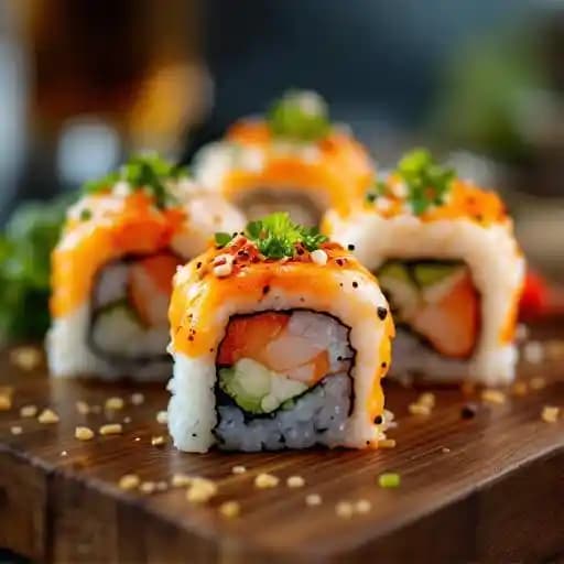 4 pcs sushi one special roll (Manhattan or Fire Island)