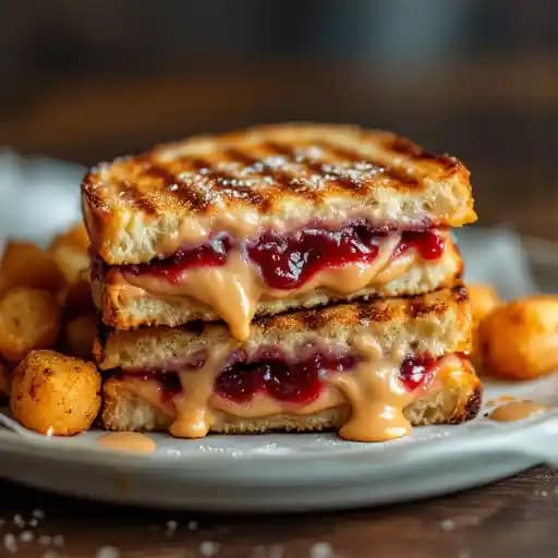 Grilled PB & J & Tots