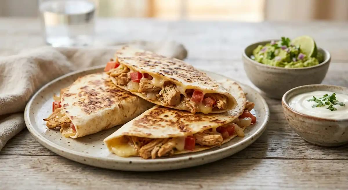 Pulled Chicken Quesadillas