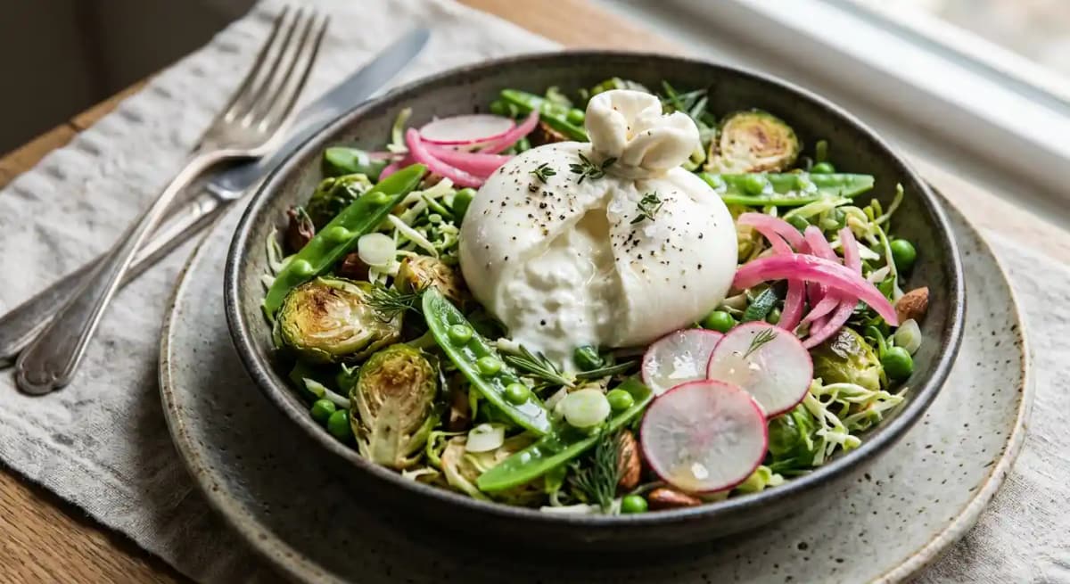 BURRATA & BRUSSELS SPROUTS SALAD
