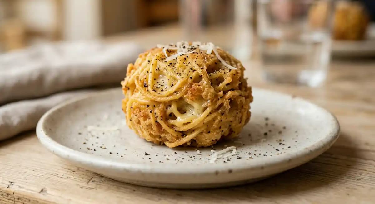 FRITTATINA DI PASTA CACIO E PEPE