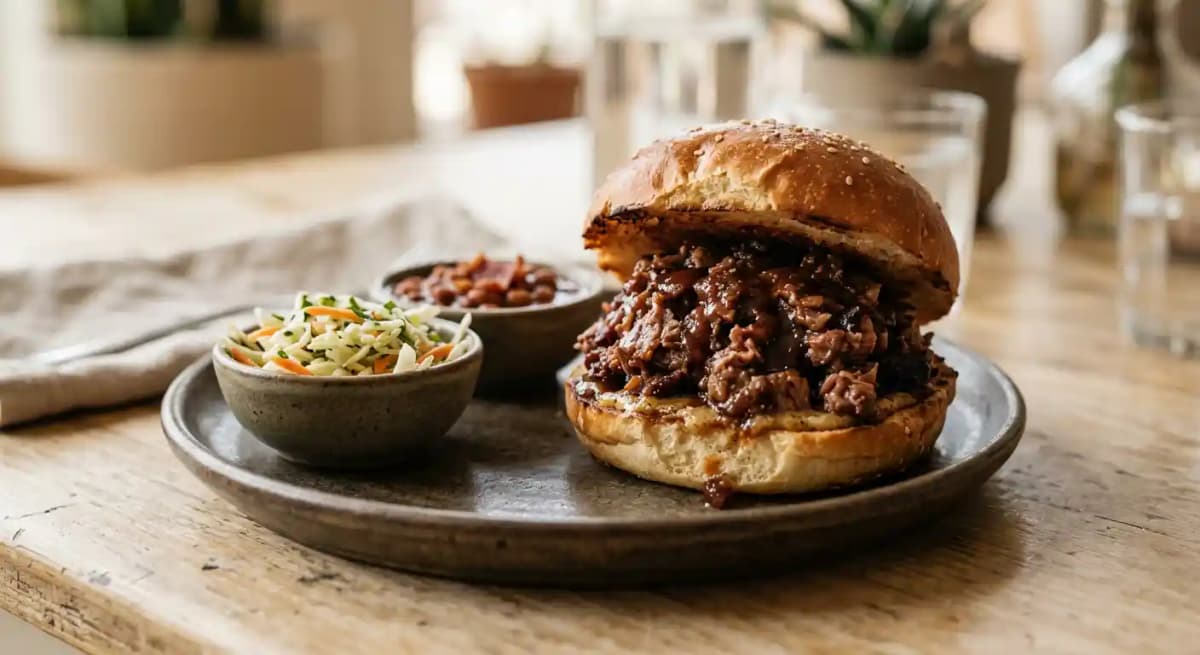 BBQ Chopped Beef Sandwich