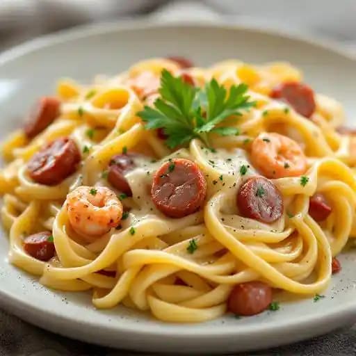 Fettuccine Alfredo - Crawfish & Andouille
