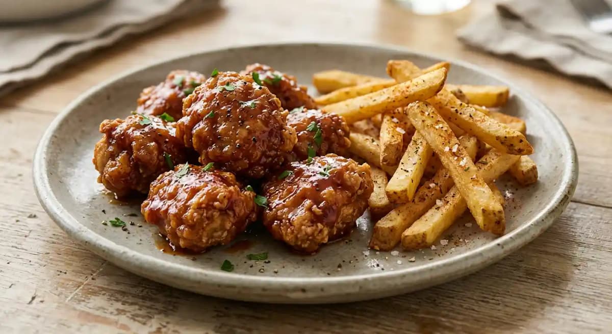 6 Boneless Wings + Fries