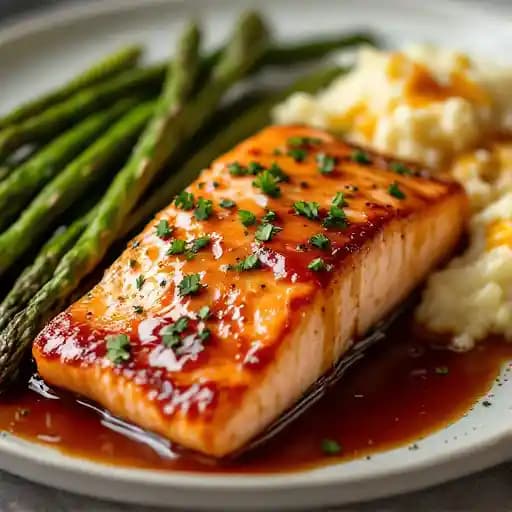 Sweet glazed salmon