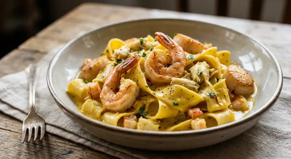 PAPPARDELLE ADRIATICA CON ZAFFERANO