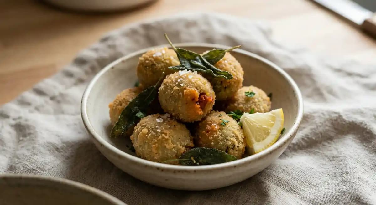 'Nduja Stuffed Fried Olives