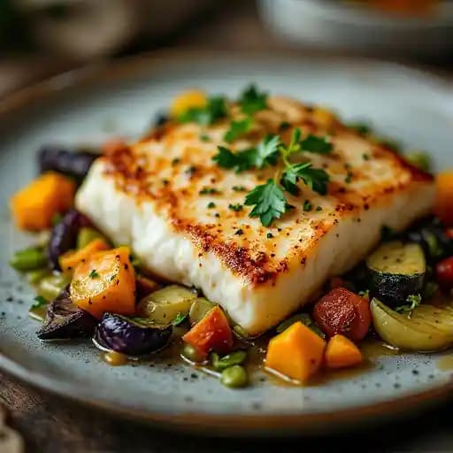 Pan Seared Halibut