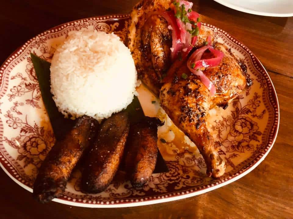 Pollo Asado recipe served on a plate, by La Bodeguita De Mima Cuban Restaurant and Rum Bar Pollo Asado recipe served on a plate, by La Bodeguita De Mima Cuban Restaurant and Rum Bar
