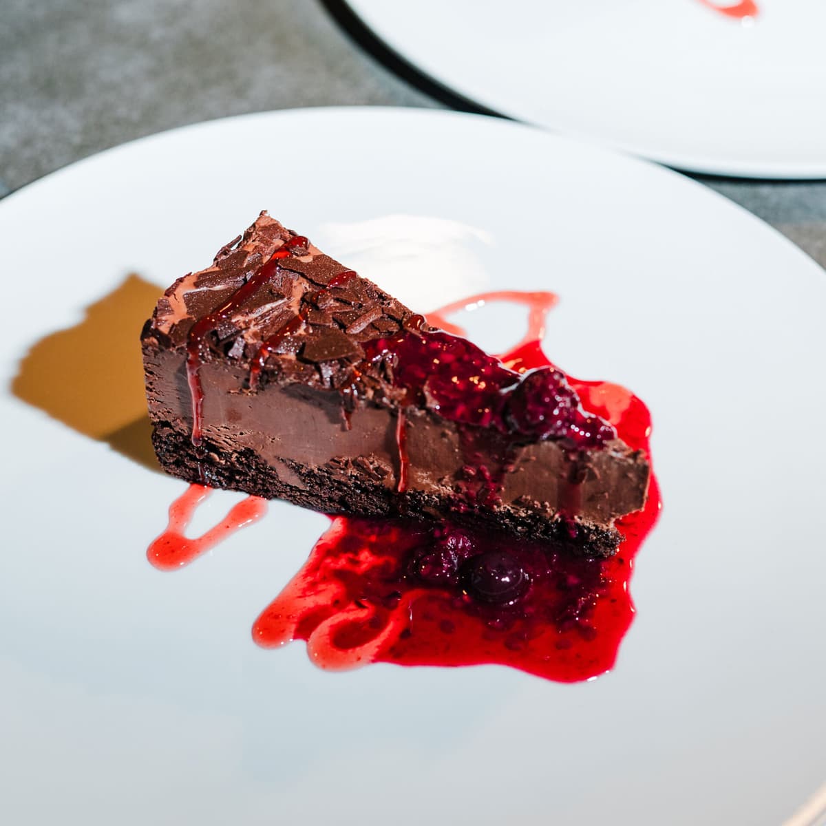 Chocolate Mousse recipe served on a plate, by ON St. Elmo Chocolate Mousse recipe served on a plate, by ON St. Elmo