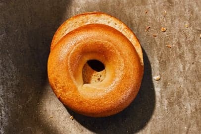 Plain Bagel recipe served on a plate, by Panera Plain Bagel recipe served on a plate, by Panera